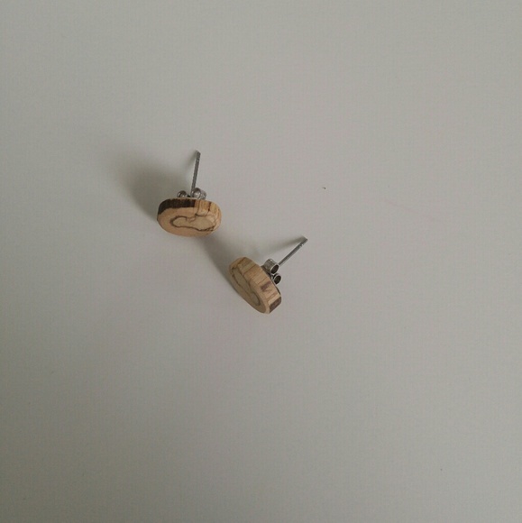 Genuine Wood Earrings - Picture 2 of 2